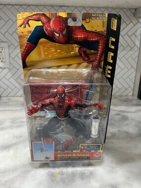 Toy Biz Spider-Man 2 Magnetic Spider-Man Spiral Spinning Action MOC 2004 Sealed